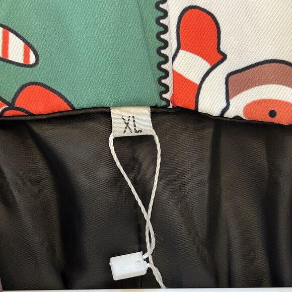 Wisholic Santa Claus Print One Button Blazer Jacket‎ Mens Sz XL Red Green NEW - Picture 6 of 10